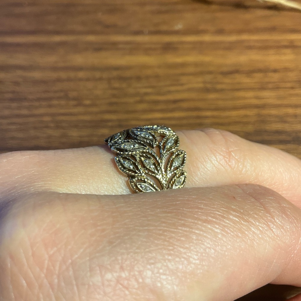 Vintage Vine Sterling Silver Leaf Ring - Picture 3 of 9